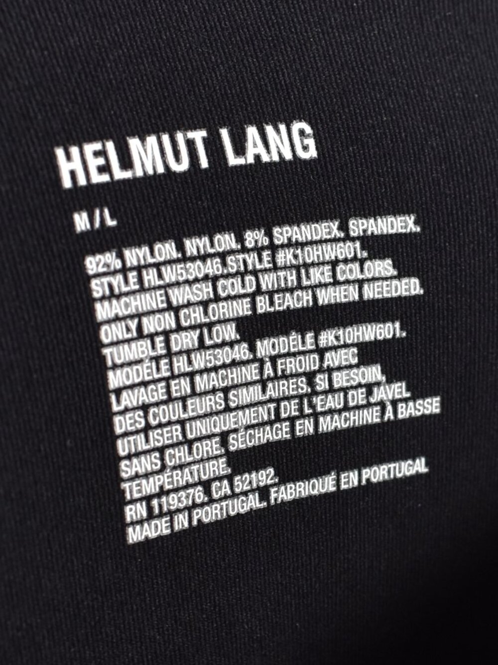 Helmut Lang Cutout Stretch Open Back Long Sleeve Dress Black - M/L - Picture 11 of 11